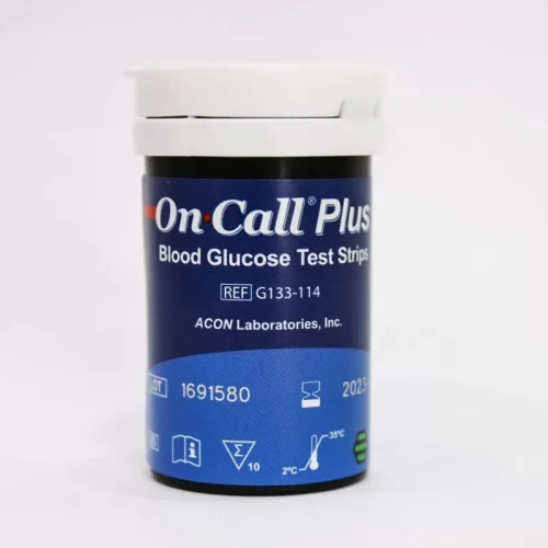 On call plus Blood Glucose testing strips 50 strips شرائط قياس سكر