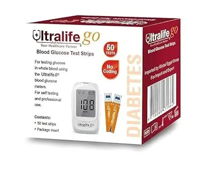 Ultralife Go Blood Glucose Test Strips Box (50 Pieces)